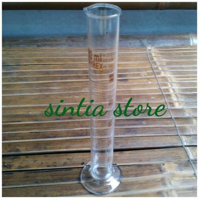 gelas / tabung ukur takaran 50 ml pyrex