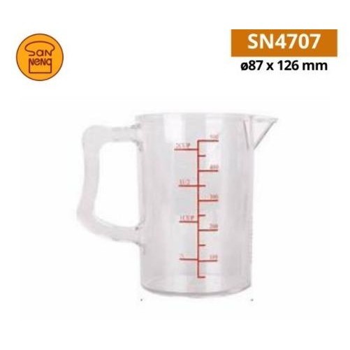 Sanneng SN4707 - Plastic Measuring Cup / Gelas Ukur 500ml / 500cc