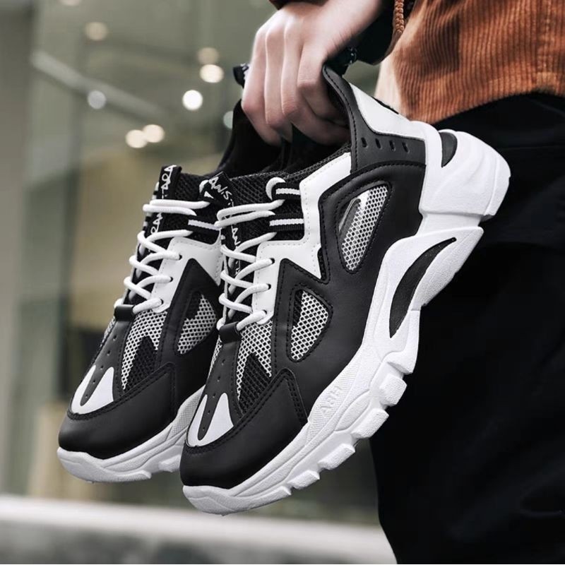 Sepatu Sneakers Pria  2024 Putih Dewasa Sneker Hitam Korean Style Terbaru Lari Sport Snekers Jogging