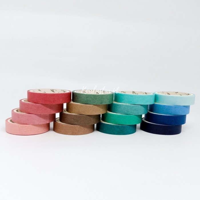 

Lucu 4 Pcs / Box Washi Tape Basic Polos 9Mm Diary Scrapbook Journal Planner Terlaris