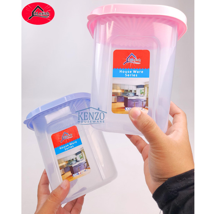 Toples Plastik 1,5 L Kue Kering Lebaran Toples Bening Kotak Snack Mini