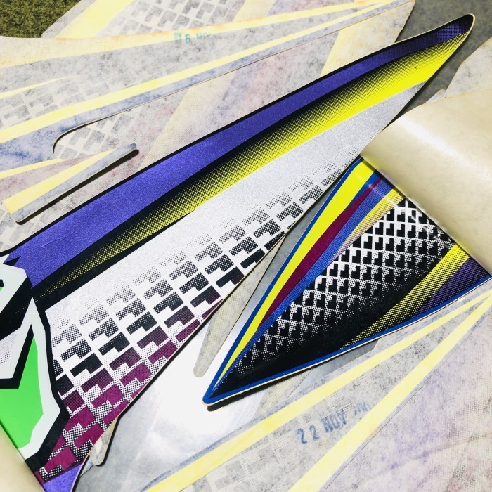 original nos striping honda supra x biru hitam 2002 2003