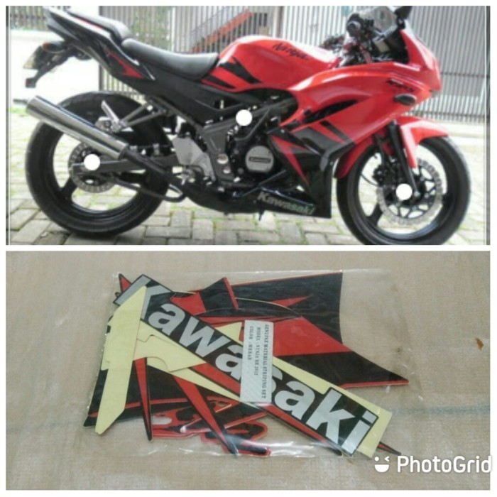 Stiker striping ninja rr 2012 merah