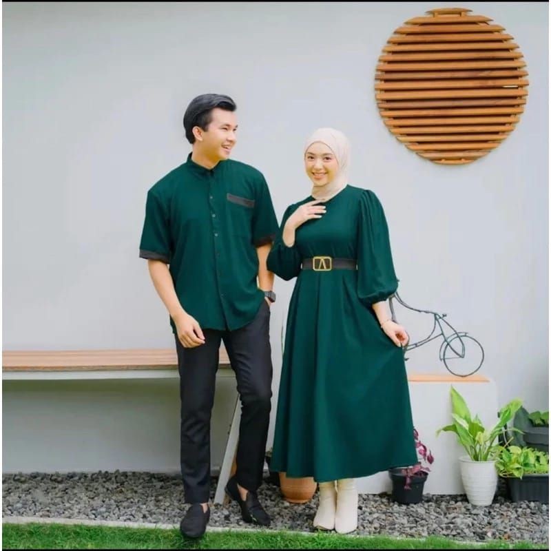 (NEW) Baju Gamis Dress Couple Busui Koko Pasangan Lebaran Kondangan Nikahan Wanita Syari Pria Mama P