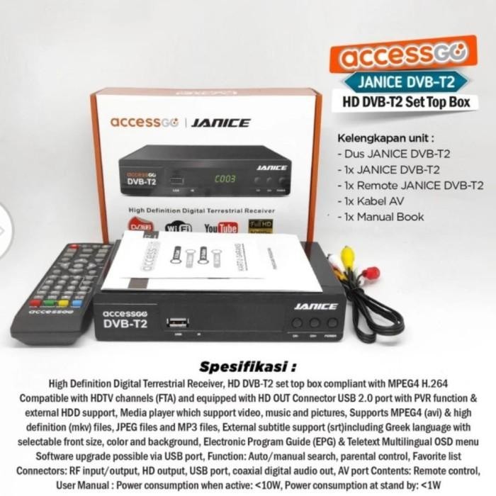 Stb Tv Digital Terestrial Accessgo Janice Dvbt2