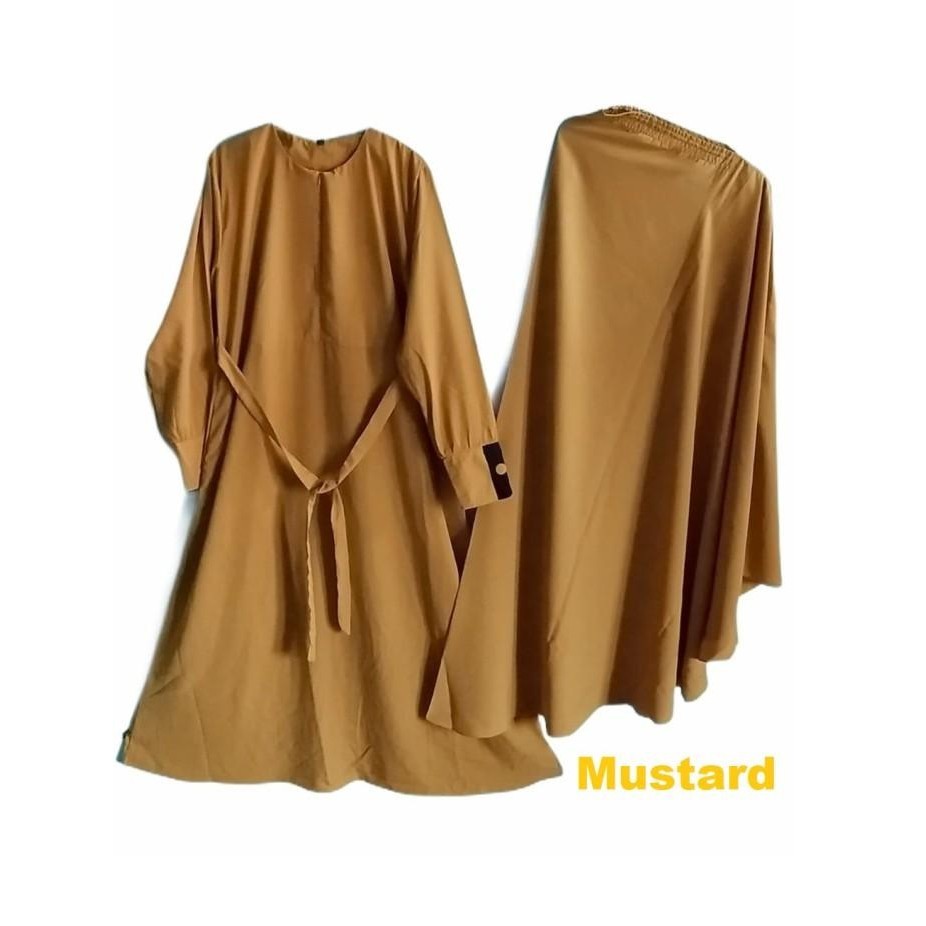 Varian 2 Medina Set Gamis Syari Setelan Khimar Cadar/ Gamis Syari Set
