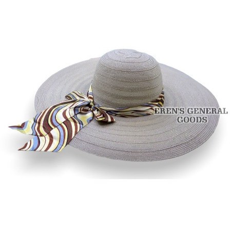 Bisa COD  Topi Pantai Wanita Korean Style Model Lebar Tali Pita Cantik