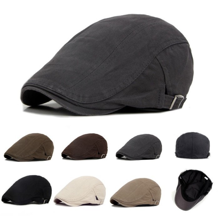 Garansi Cap Flat Beret Baret Pria Cap Wanita Topi Hat Import Beret Pet Pet