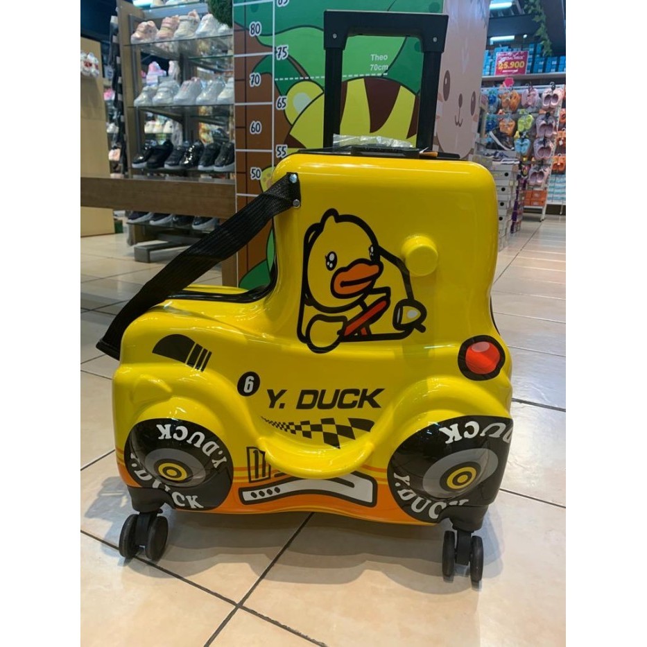 Baru KIDS LUGGAGE TRAVEL- Koper Anak Karakter Duck yellow /Koper Duduk Anak
