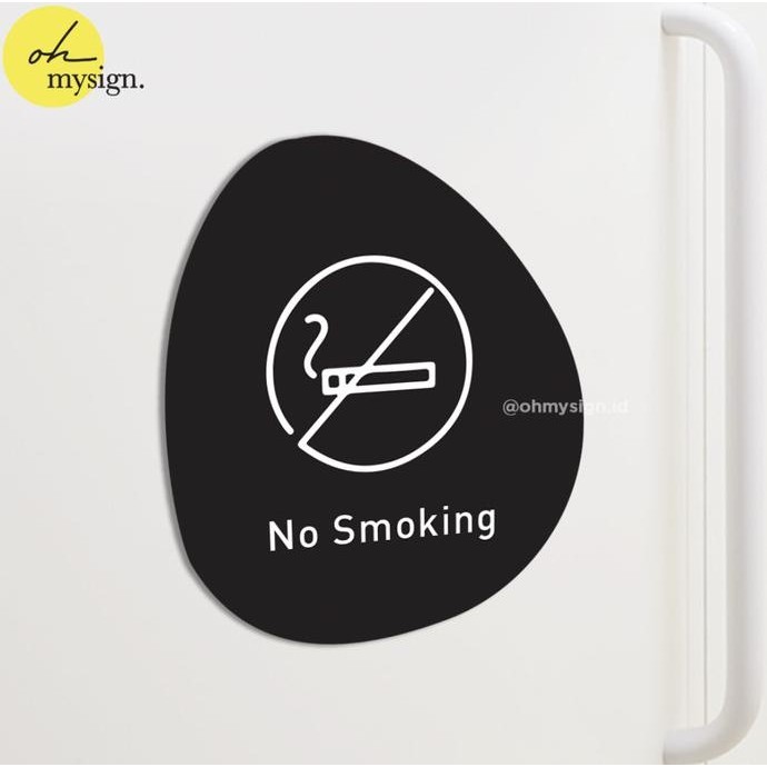 Tulisan No Smoking Sign Board Akrilik Tempel Dinding Papan Acrylic