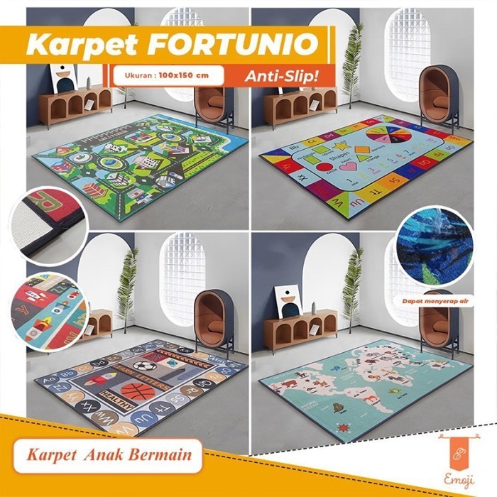 Alit - Ty Karpet Bermain Anak 100X150 Cm Fortunio Karpet Kamar Anak