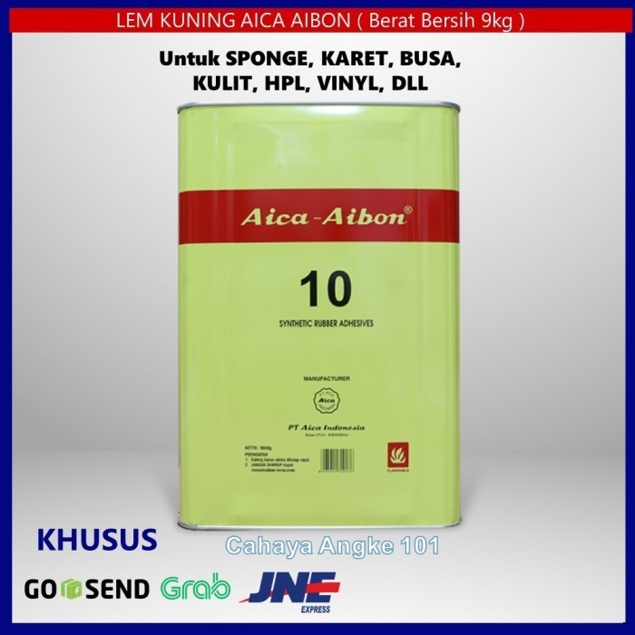 

Lem Kuning Aica Aibon 10 Berat Bersih 9Kg - Khusus Gojek Grab