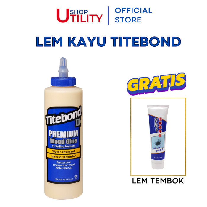 

Lem Kayu Titebond Ii Premium Wood Glue Tahan Air Standar As
