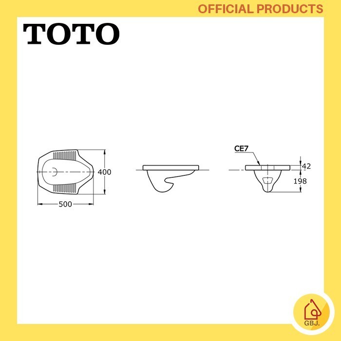 KLOSET JONGKOK TOTO CE7 / KLOSET JONGKOK / TOILET SQUAT TOTO