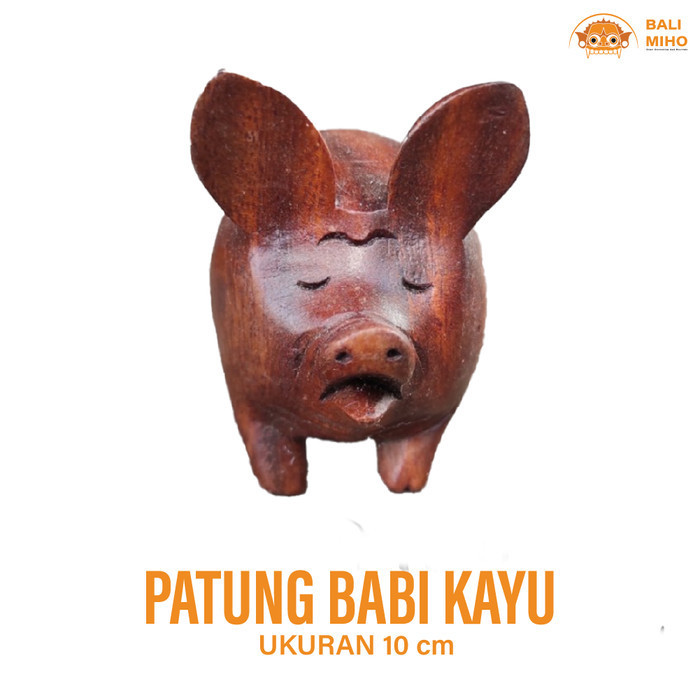 .........] PATUNG BABI KAYU/PATUNG BABI LUCU/PATUNG UNIK/PATUNG BINATANG KAYU