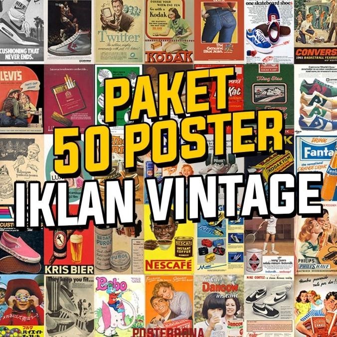[50 PCS] POSTER IKLAN JADUL VINTAGE RETRO SERIES