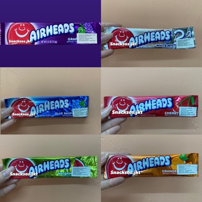 

Airheads Candy Waterlemon / White Mystery / Cherry / Orange/ Raspberry