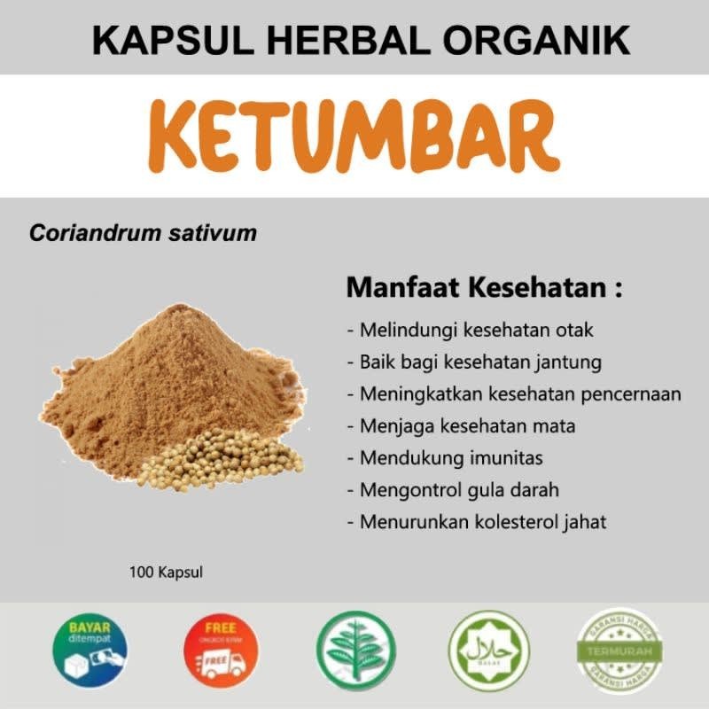 KAPSUL KETUMBAR 100% HERBAL MURNI