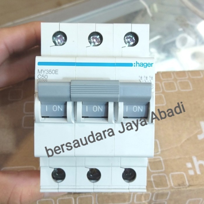 Mcb hager 50A 3p / Mcb 50A hager 3pase / Mcb hager 3pas 50A / Mcb 50A