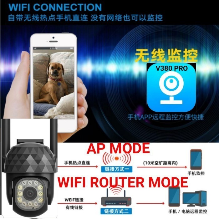 Premium V380 PRO Super Mini Ip Camera Waterproof Cctv Wireless Ip Cam Outdoor