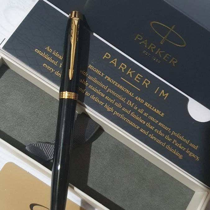 

Hits!! Pulpen Parker Im Lq Black Gt Roller Ball Klip Emas