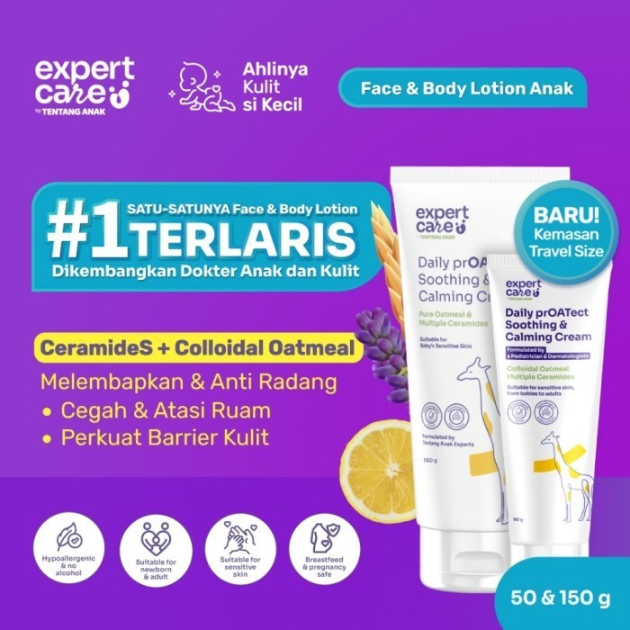 Expert Care Moisturizer Lotion Bayi Colloidal Oatmeal Cerade