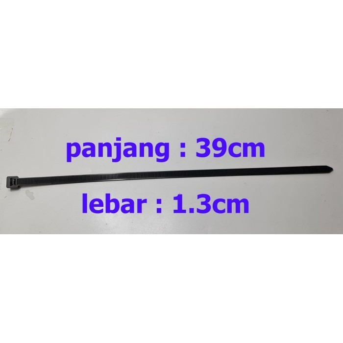 

KABEL TIES BISA BUKA 39 CM LEBAR 1.3CM HITAM / REUSABLE CABLE TIES DIJAMIN GRATIS ONGKIR