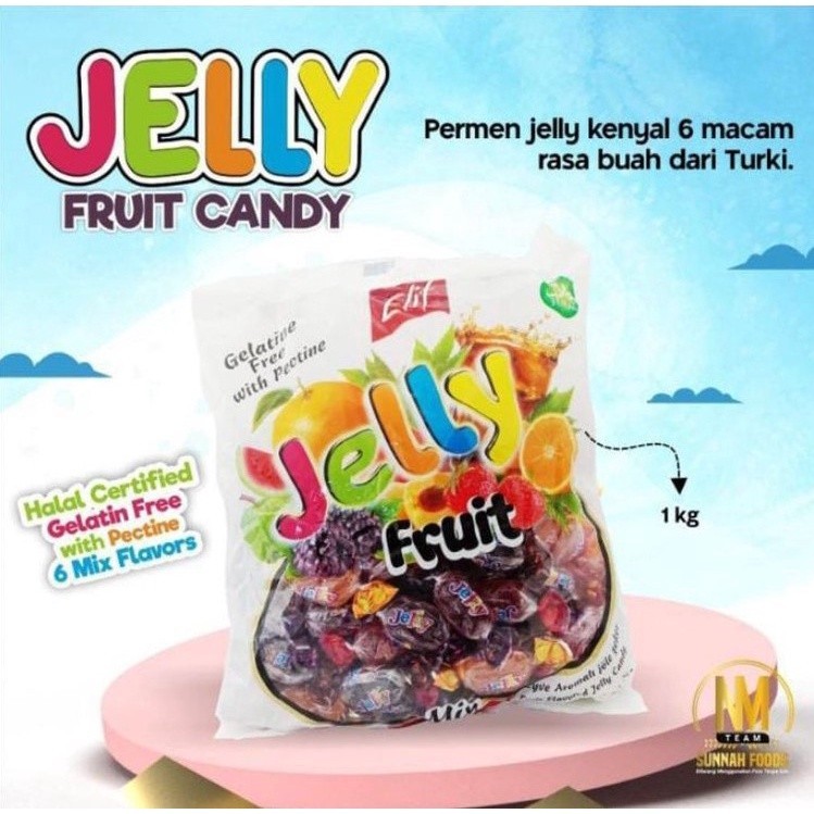 

Permen Jeli Turki 1000GR Jelly Candy Turky Jeli Arab Elif Rasa Buah x 1KG