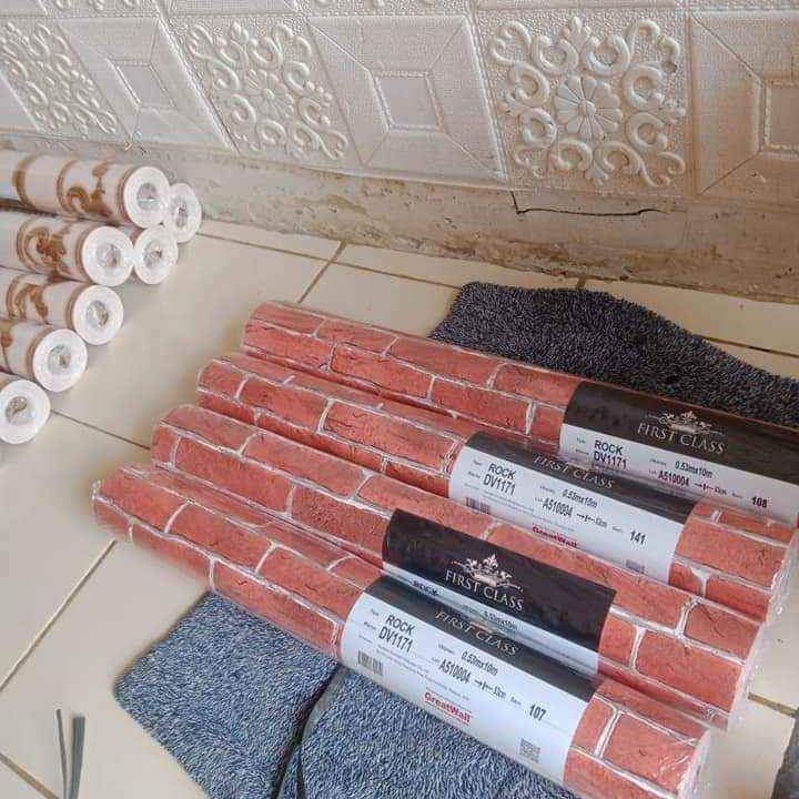 Wallpaper Dinding Batu Bata Merah