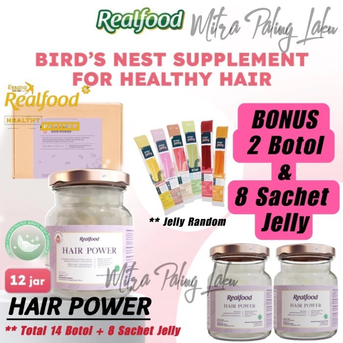

Realfood Hair Power 12 Jar Minuman Sarang Burung Walet