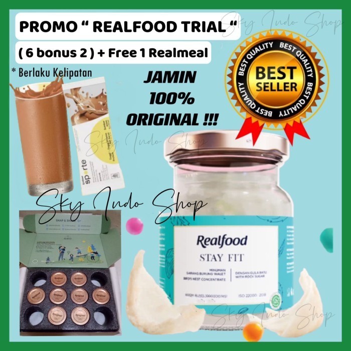 

Realfood Stayfit ( 6 Bonus 2 ) Minuman Sarang Burung Walet Bersertifik