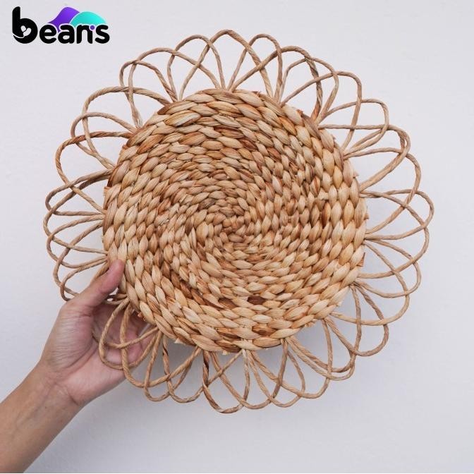 Beans Hiasan Dinding Anyaman Eceng Gondok - Walldecor - Dekorasi