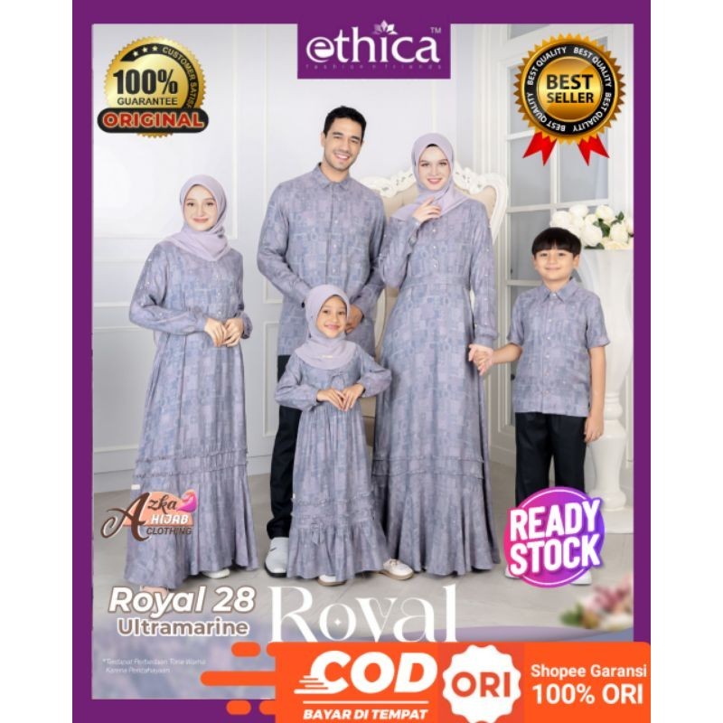 SARIMBIT ETHICA 2024 ROYAL 28 ULTRAMARINE  / BAJU COUPLE KELUARGA / BAJU MUSLIM COUPLE KELUARGA / BA
