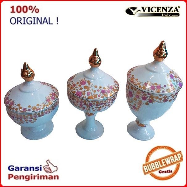 Promo Toples Lebaran Set Toples Piala Set Toples Keramik Vicenza Tcrt 383