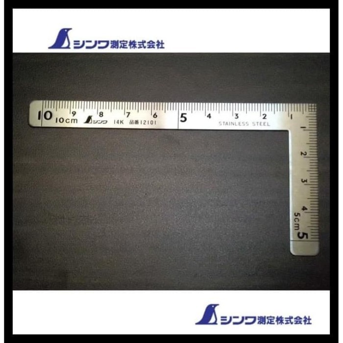 

Ready shinwa 12101 penggaris siku mini 10 x 5cm