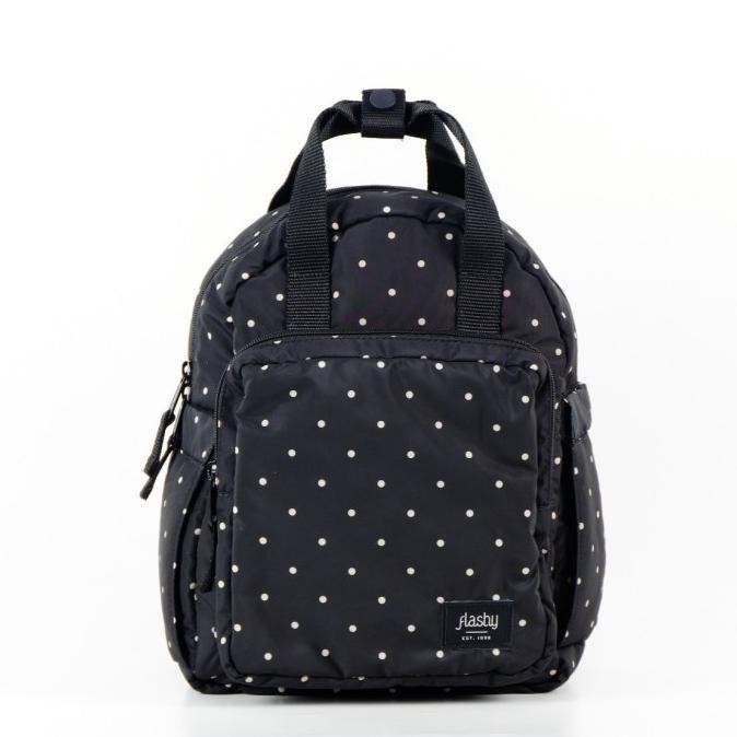 Tas Ransel Mini Flashy Larbert Four Hitam Polka