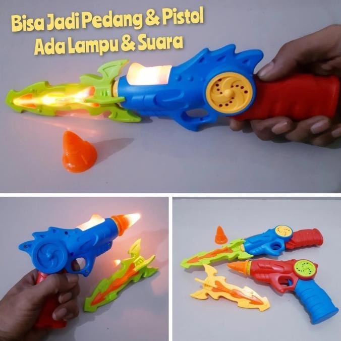 Mainan Pedang Jadi Pistol Ultraman - Pedangan Tembak Tembakan Anak Anotteme