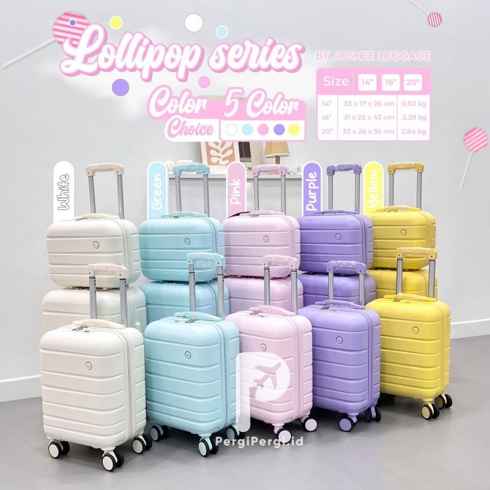 Joshee Koper Lolipop Series Koper Cabin 16Inch,20Inch Dan Bagasi 24Inc