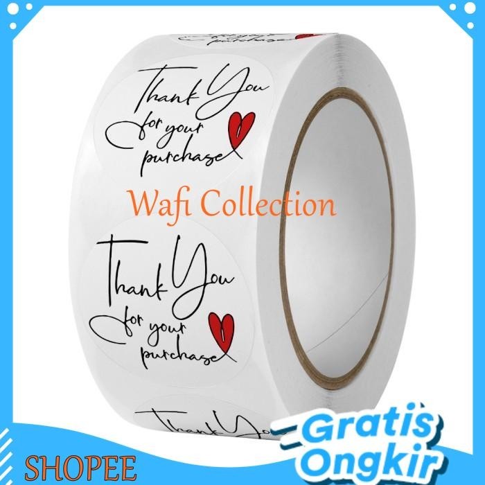 

STIKER LABEL STICKER KADO UCAPAN TERIMA KASIH THANK YOU PER ROLL 2.5CM TERBAIK