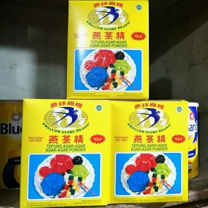 

[1BOX ISI 12PCS] AGAR SWALLOW GLOBE PUTIH / PLAIN 12@84g 1@7g