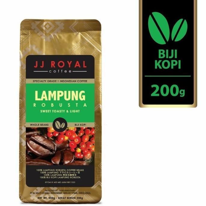 

JJ Royal Coffee Lampung Robusta Bean (Kopi Biji) Bag 200g