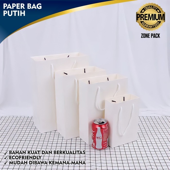 

paling diminati] Paper Bag Putih Paper Bag Putih Polos Souvenir Paper Bag Gift ZP