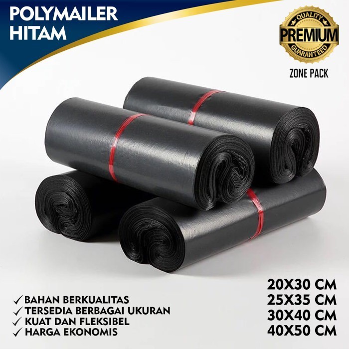 

.........] [50 PCS] Plastik Polymailer Hitam Plastik Packing Kantong Hitam Baju