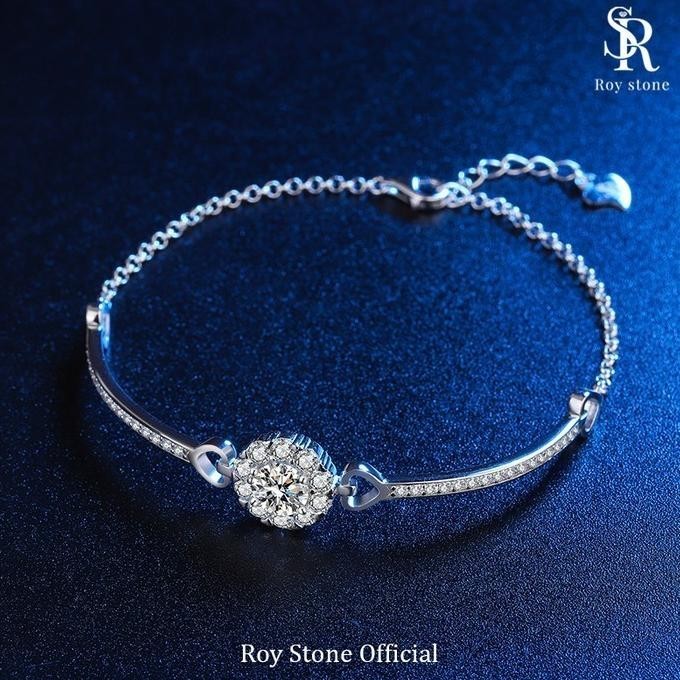 Roystone - Gelang Wanita Moissanite Sunflower Luxury Bracelet