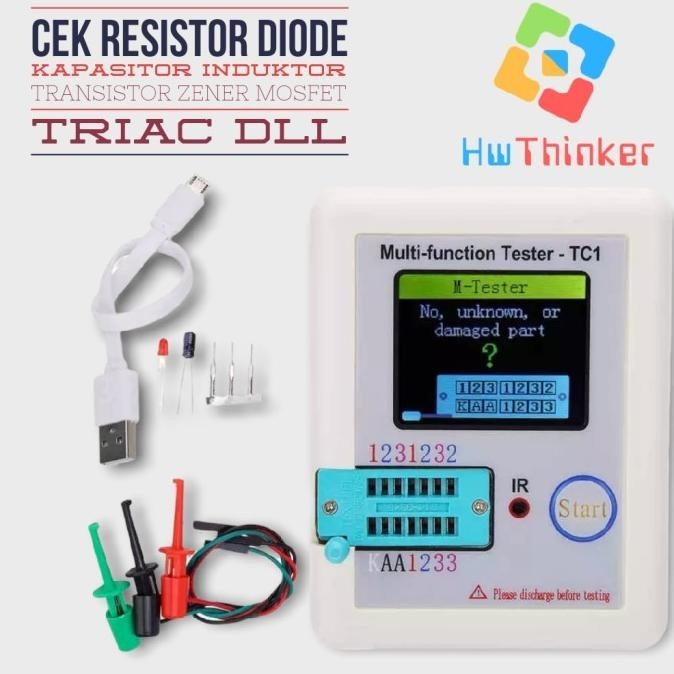 Multi-Function Tester TC1 LCR ESR Meter Transistor Zener Kapasitor