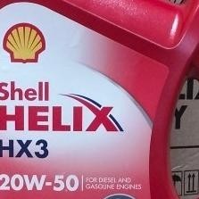Oli Mesin Shell Helix HX3 20W-50 4 Liter- Oli Mobil Bensin / Diesel Proses Cepat