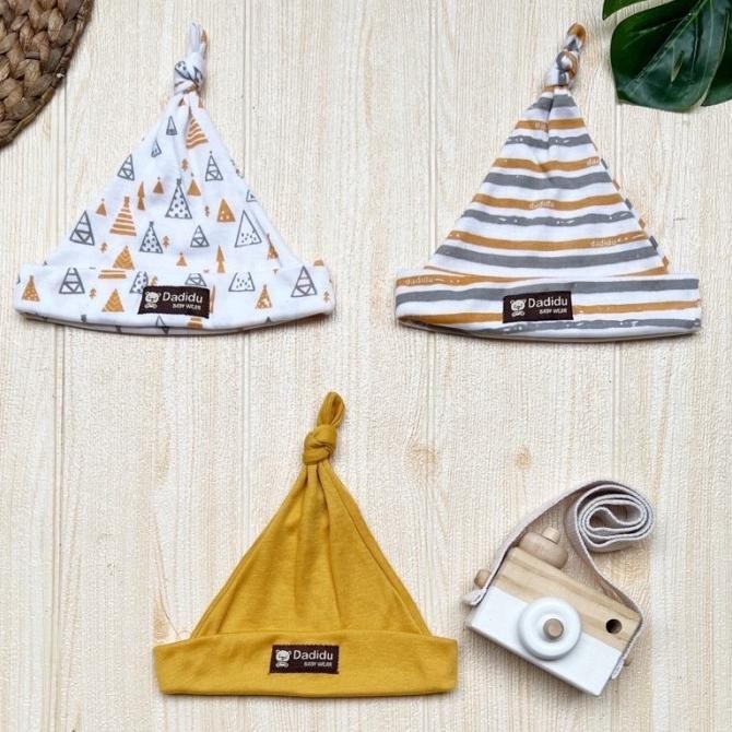 Topi Bayi 3 Pcs Baru Lahir Newborn Dadidu