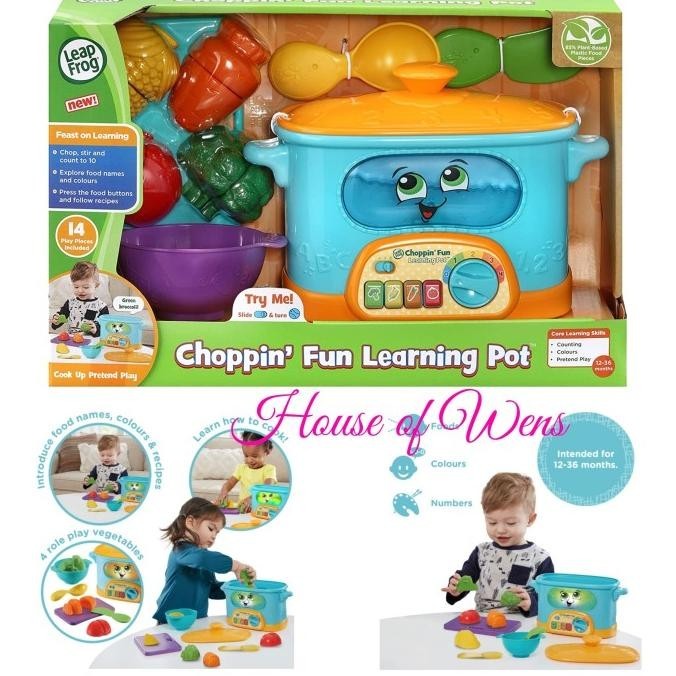 LEAPFROG CHOPPIN FUN LEARNING POT ORIGINAL - MAINAN MASAK ANAK