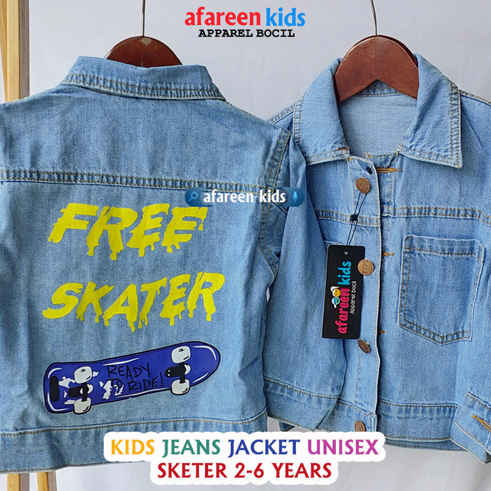 Jaket Jeans Anak Laki Laki Denim Perempuan Unisex Jacket Anak