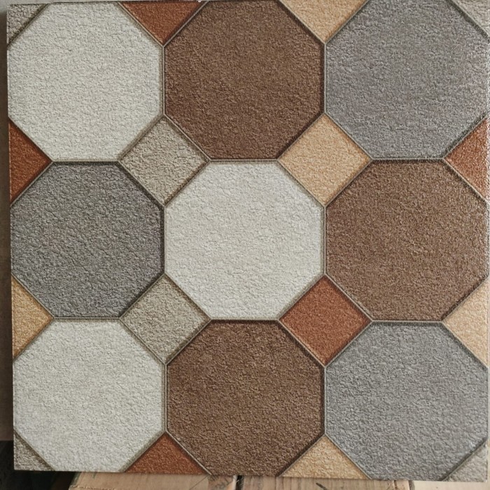 KERAMIK 40X40 CANNES MOTIF GRANIT COKLAT